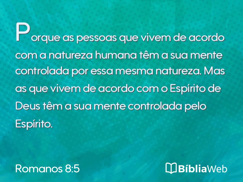 Romanos 8:5 em imagem para compartilhar