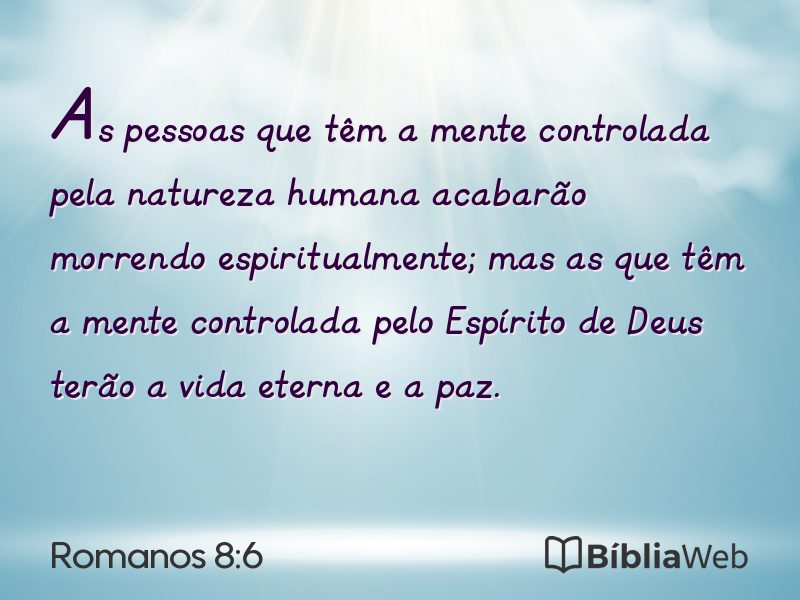 Romanos 8:6 em imagem para compartilhar