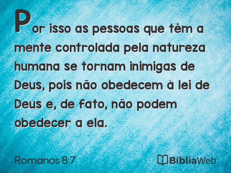 Romanos 8:7 em imagem para compartilhar