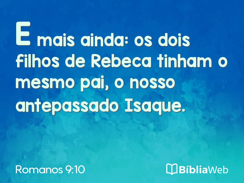 Romanos 9:10 em imagem para compartilhar
