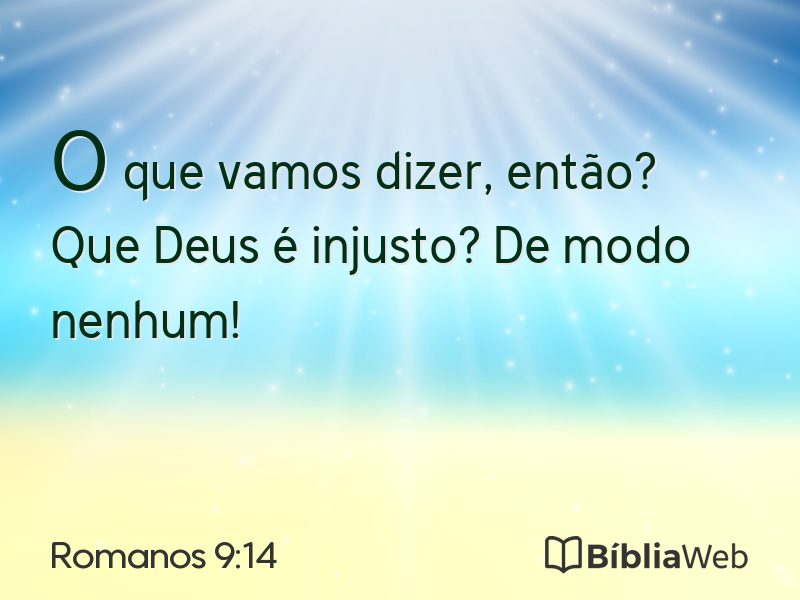 Romanos 9:14 em imagem para compartilhar
