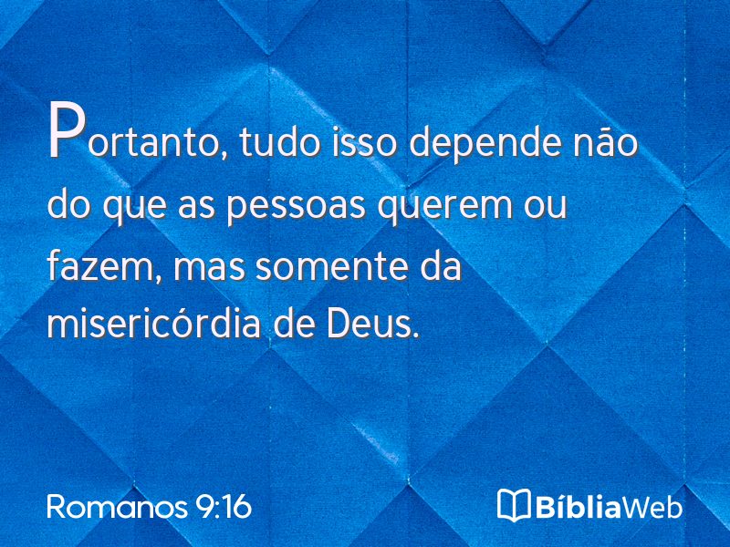 Romanos 9:16 em imagem para compartilhar