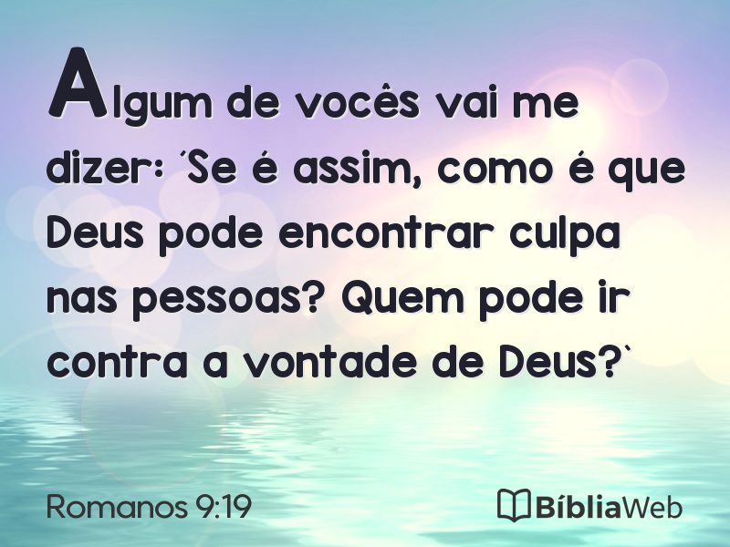 Romanos 9:19 em imagem para compartilhar