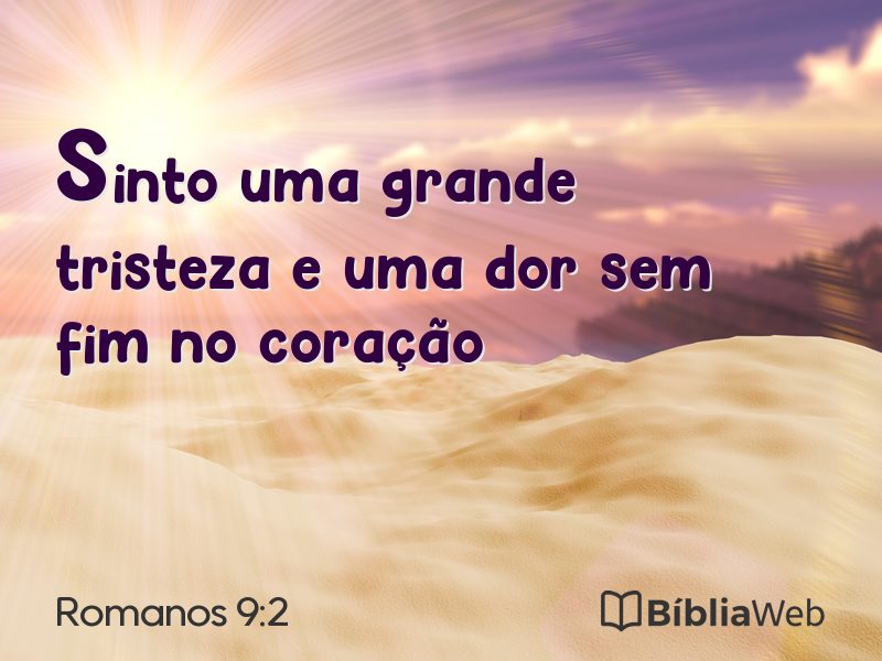 Romanos 9:2 em imagem para compartilhar