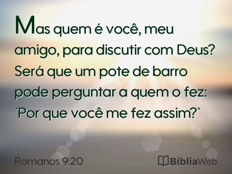 Romanos 9:20 em imagem para compartilhar
