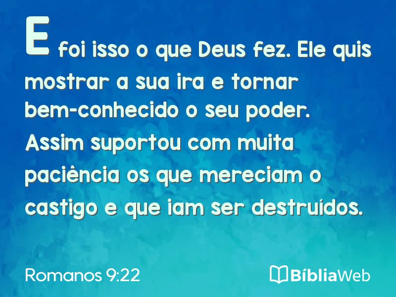 Romanos 9:22 em imagem para compartilhar