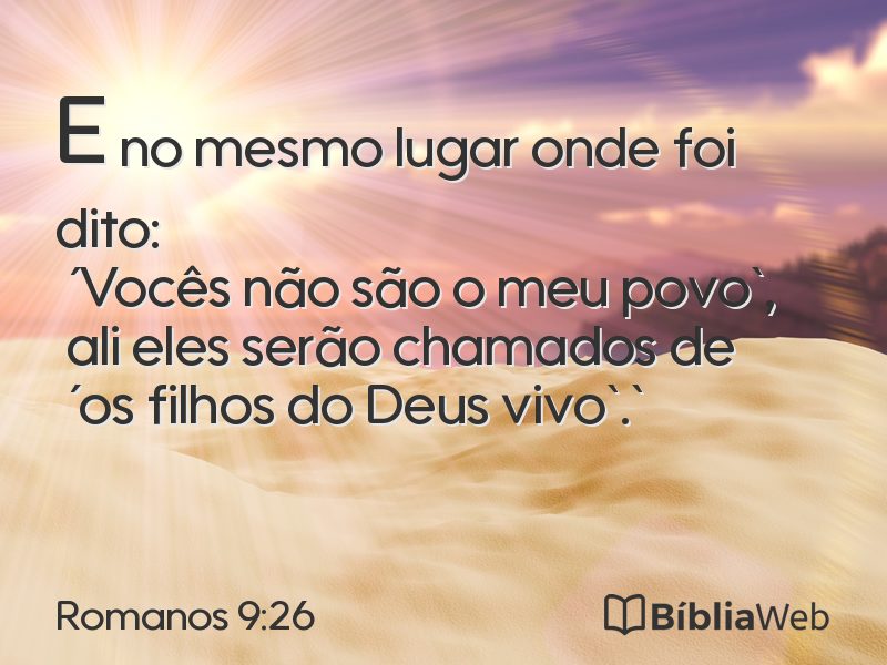 Romanos 9:26 em imagem para compartilhar