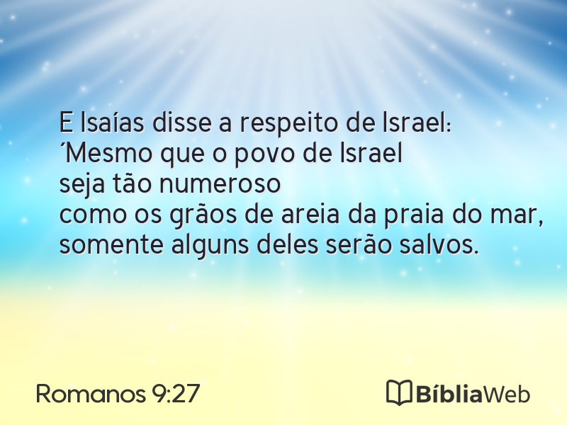 Romanos 9:27 em imagem para compartilhar