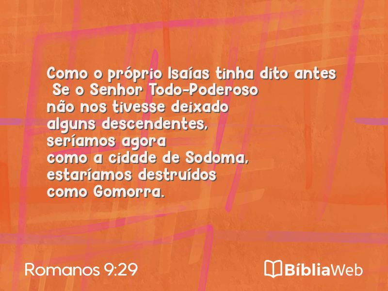 Romanos 9:29 em imagem para compartilhar