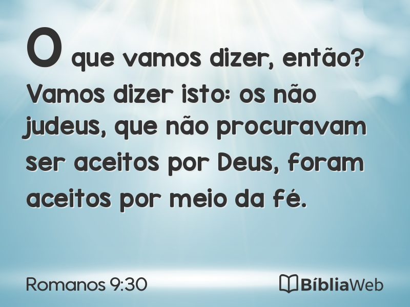 Romanos 9:30 em imagem para compartilhar