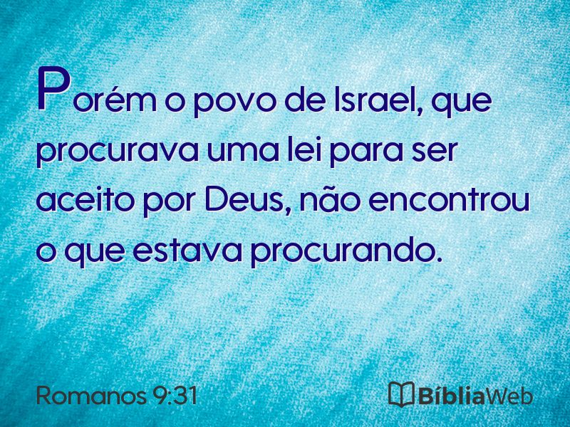 Romanos 9:31 em imagem para compartilhar
