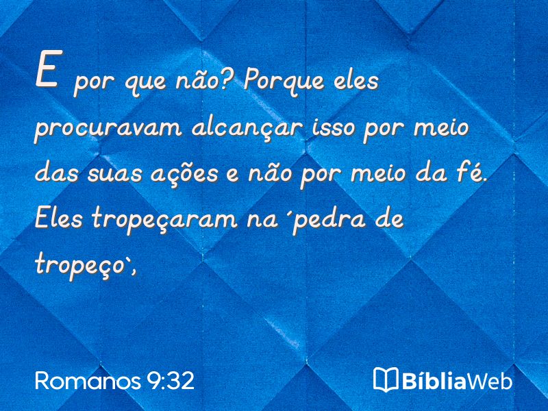 Romanos 9:32 em imagem para compartilhar