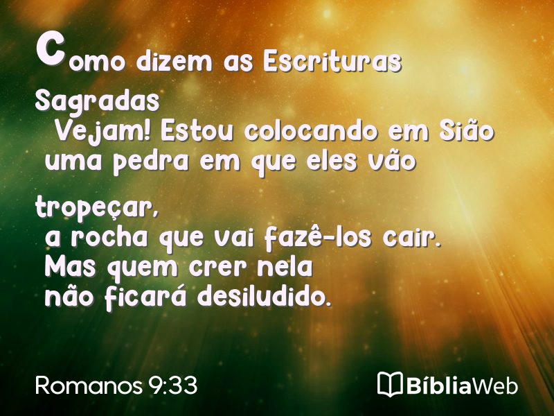 Romanos 9:33 em imagem para compartilhar