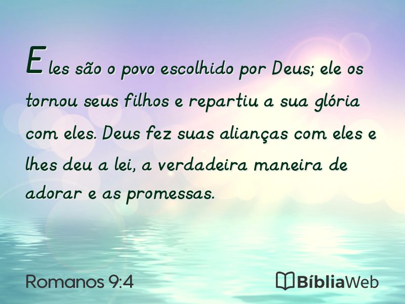 Romanos 9:4 em imagem para compartilhar