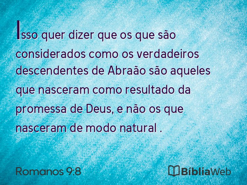 Romanos 9:8 em imagem para compartilhar