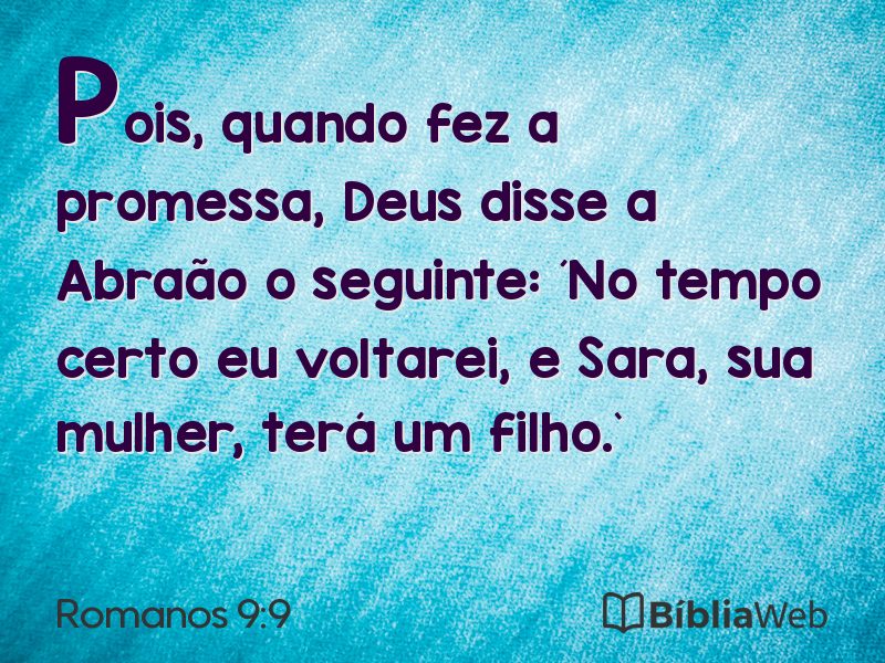 Romanos 9:9 em imagem para compartilhar