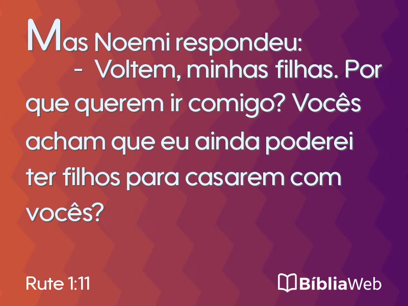 Rute 1:11 em imagem para compartilhar