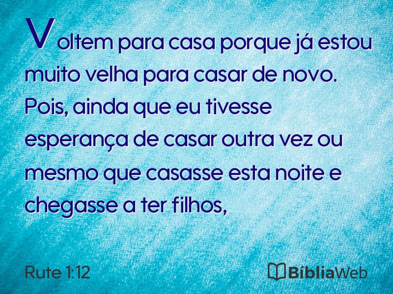 Rute 1:12 em imagem para compartilhar