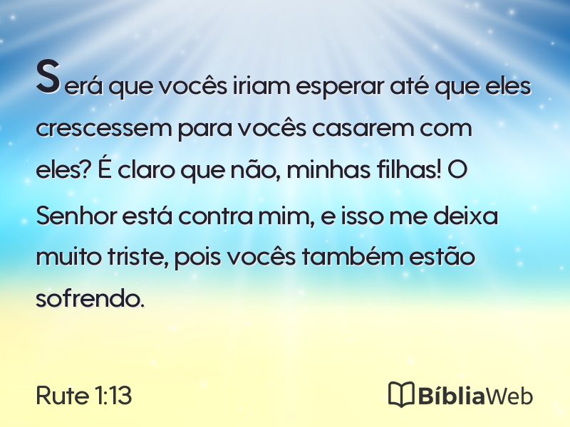 Rute 1:13 em imagem para compartilhar