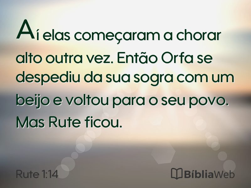 Rute 1:14 em imagem para compartilhar