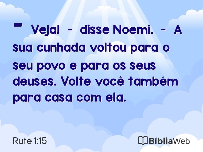 Rute 1:15 em imagem para compartilhar
