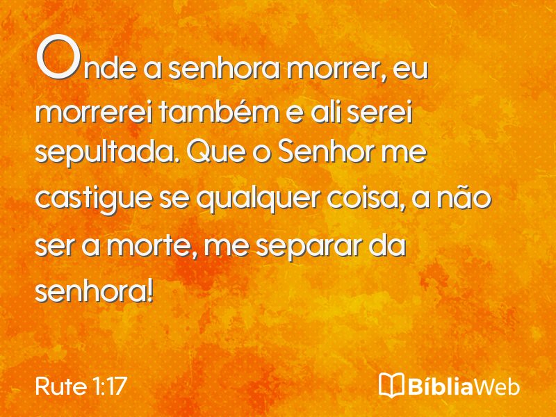 Rute 1:17 em imagem para compartilhar