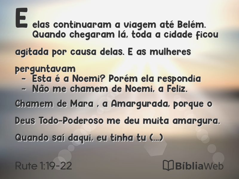 Rute 1:19-22 em imagem para compartilhar