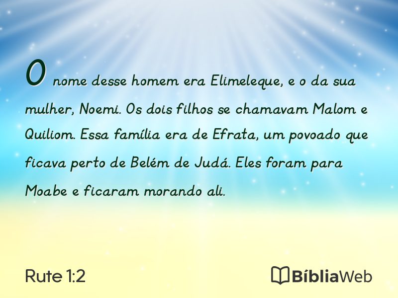 Rute 1:2 em imagem para compartilhar