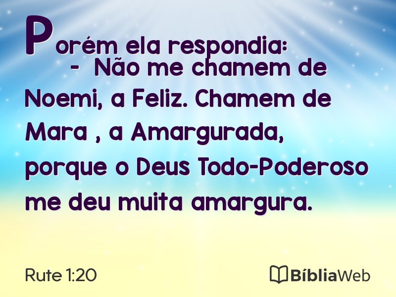 Rute 1:20 em imagem para compartilhar