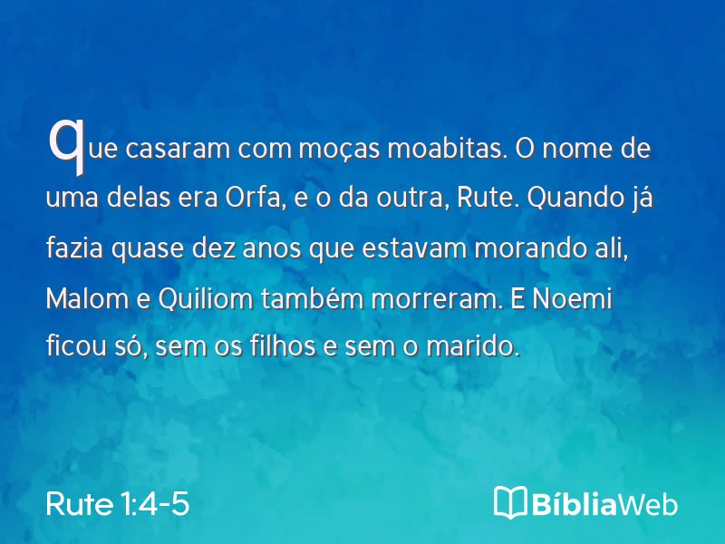 Rute 1:4-5 em imagem para compartilhar