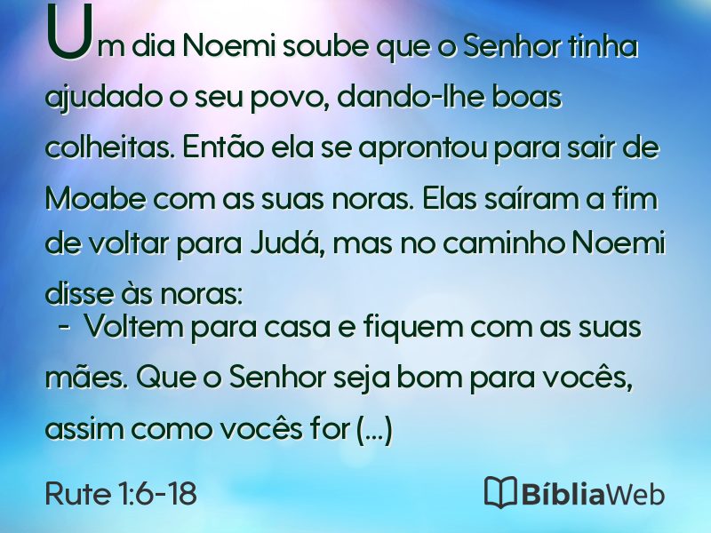 Rute 1:6-18 em imagem para compartilhar