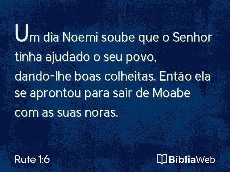Rute 1:6 em imagem para compartilhar