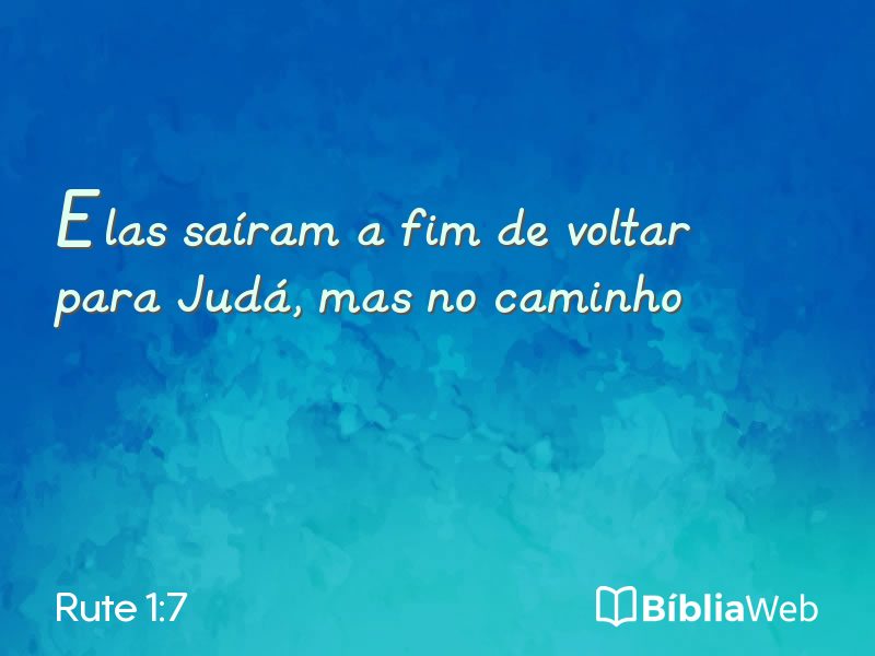 Rute 1:7 em imagem para compartilhar
