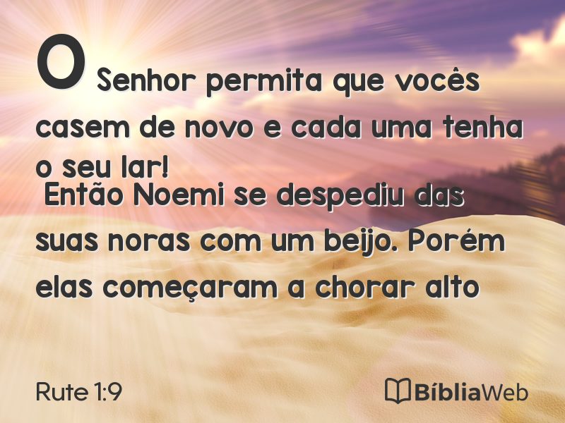 Rute 1:9 em imagem para compartilhar
