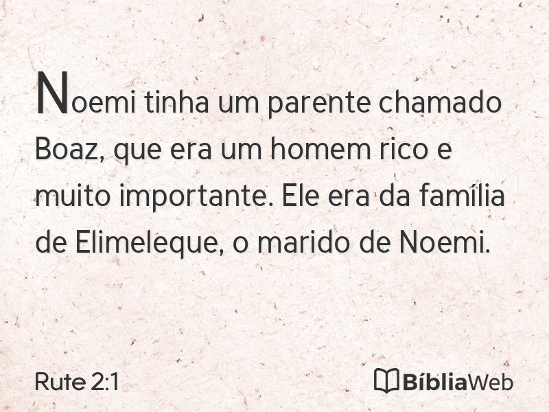 Rute 2:1 em imagem para compartilhar