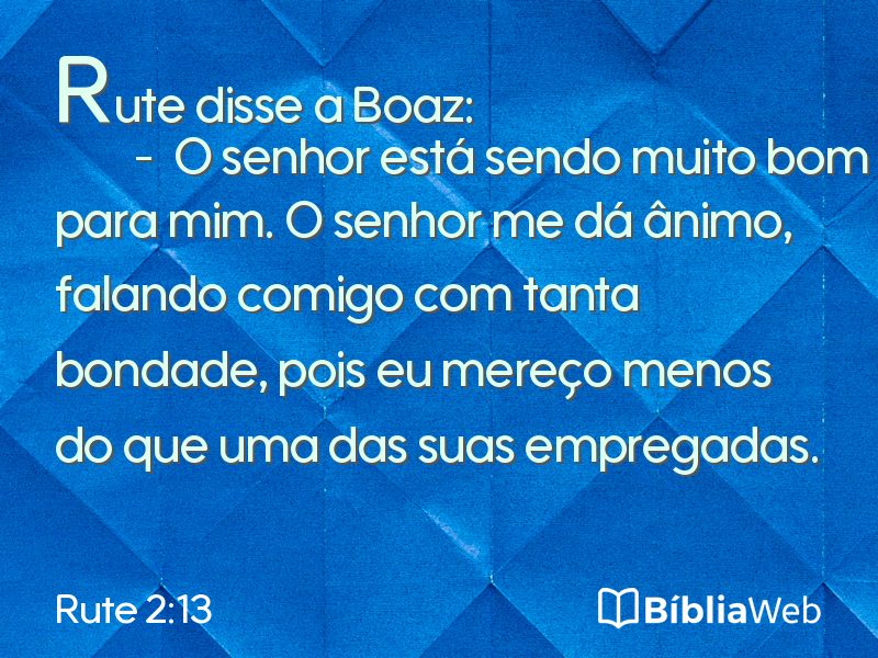 Rute 2:13 em imagem para compartilhar