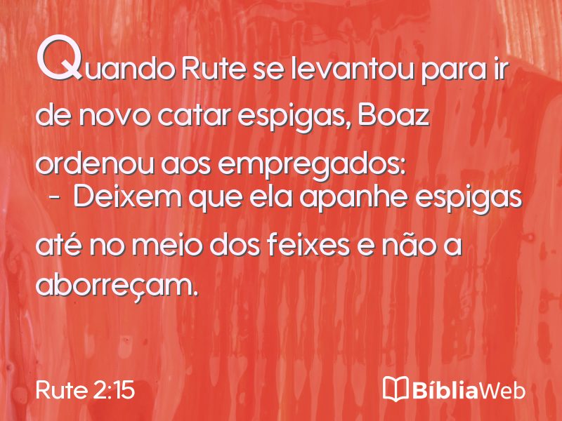 Rute 2:15 em imagem para compartilhar