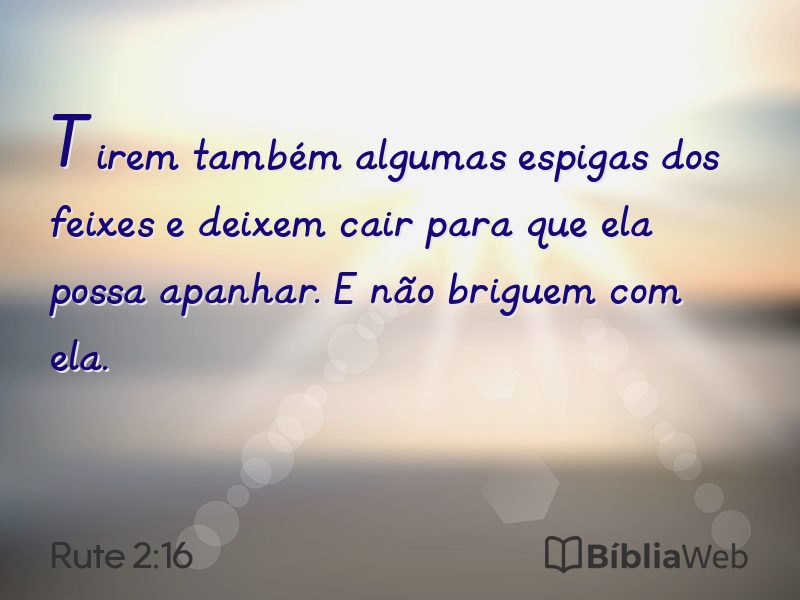 Rute 2:16 em imagem para compartilhar