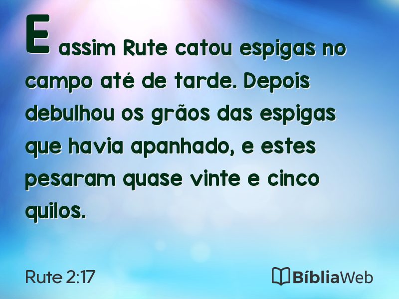 Rute 2:17 em imagem para compartilhar