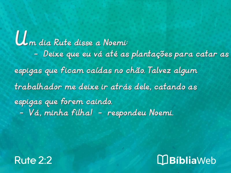 Rute 2:2 em imagem para compartilhar