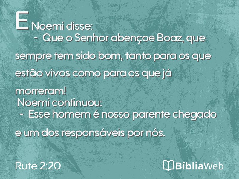 Rute 2:20 em imagem para compartilhar