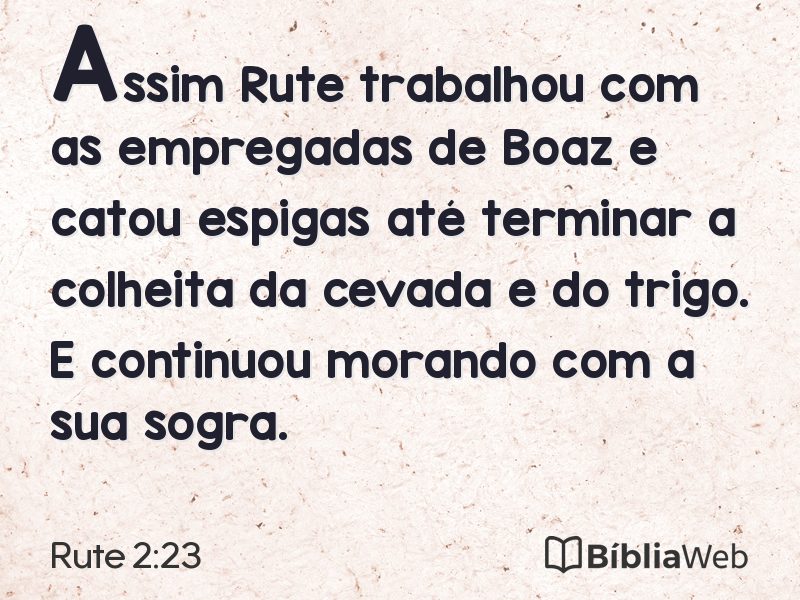 Rute 2:23 em imagem para compartilhar