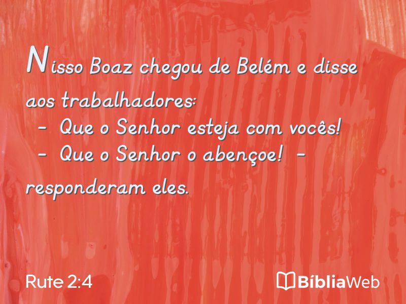 Rute 2:4 em imagem para compartilhar