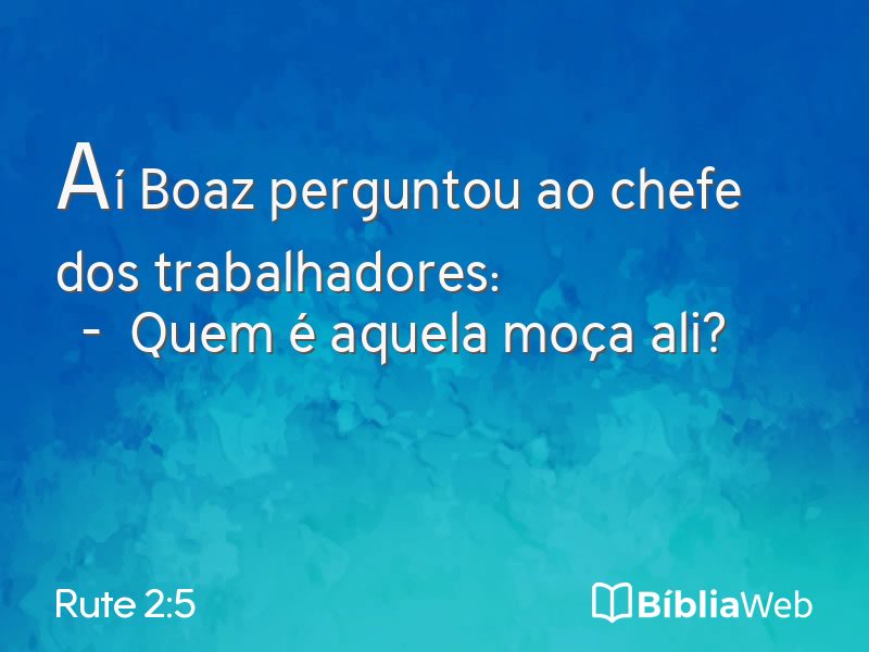 Rute 2:5 em imagem para compartilhar