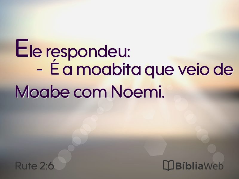 Rute 2:6 em imagem para compartilhar