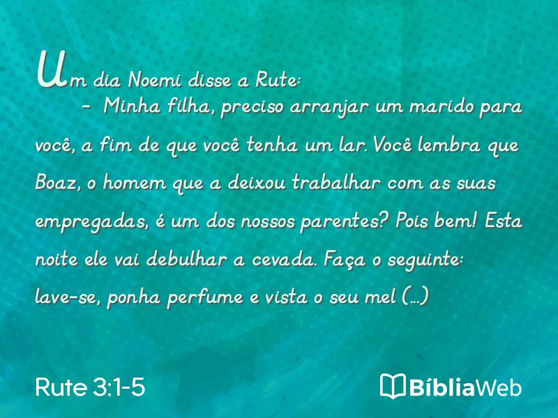 Rute 3:1-5 em imagem para compartilhar