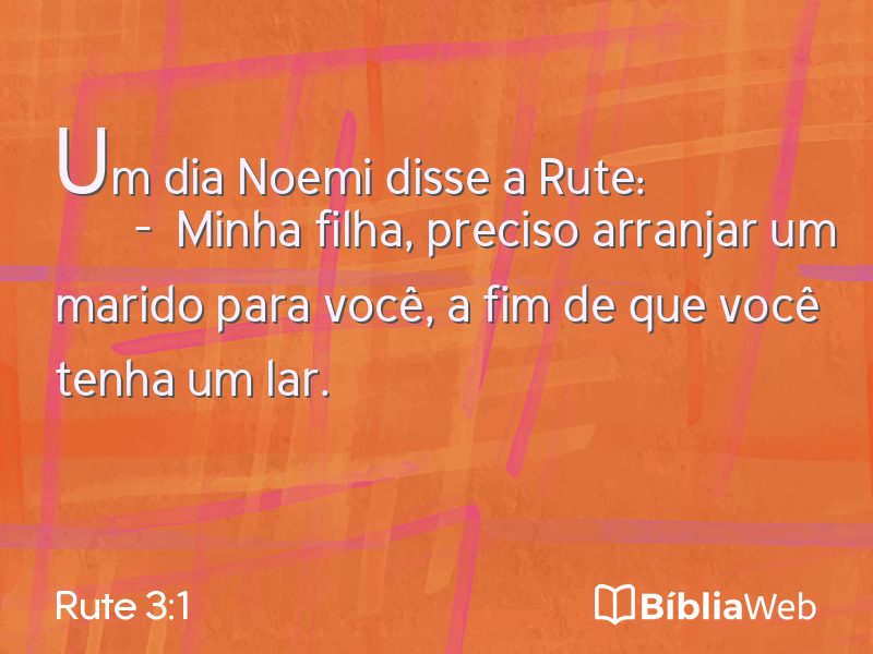 Rute 3:1 em imagem para compartilhar