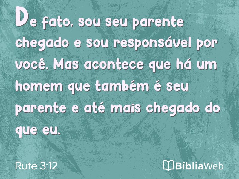 Rute 3:12 em imagem para compartilhar