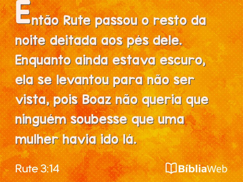 Rute 3:14 em imagem para compartilhar