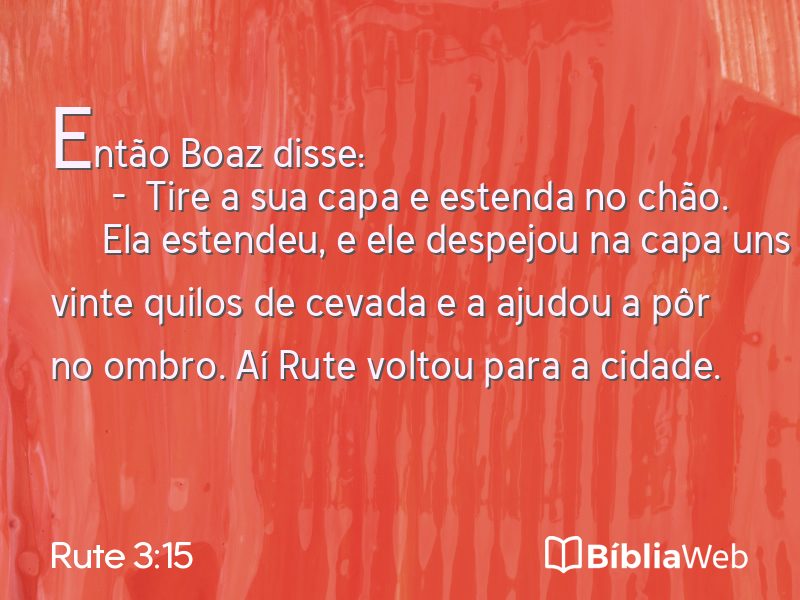 Rute 3:15 em imagem para compartilhar